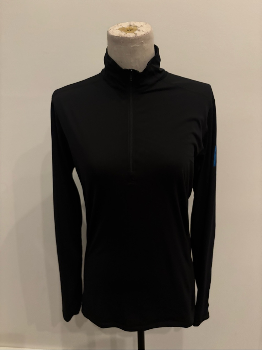 Arc'teryx Black Long-Sleeve base layer Half-Zip Mock Neck Top